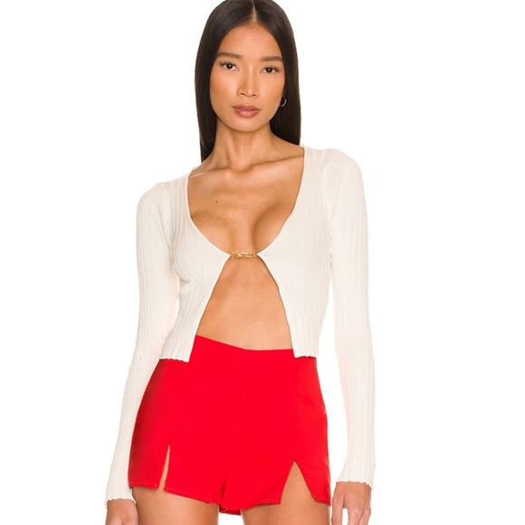 Superdown Solana Chain Strap Sweater in White NWT Size Small - Picture 1 of 3